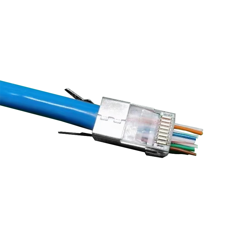 Cat6a Cat7 FTP 8P8C RJ45 Modulært plug passere igennem